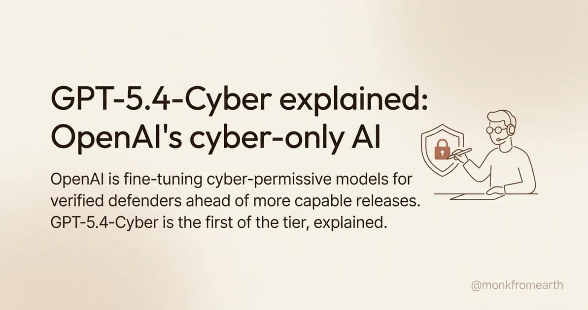 OpenAI's GPT-5.4-Cyber is defender tooling shipped before the next capability jump